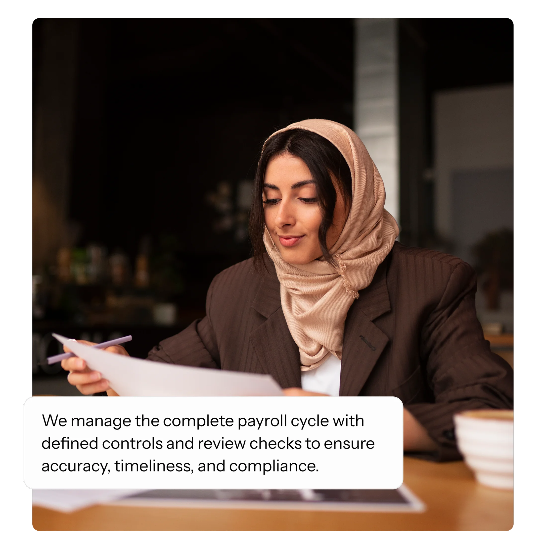Accurate, consistent payroll execution each month.